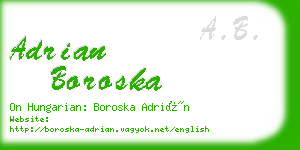 adrian boroska business card